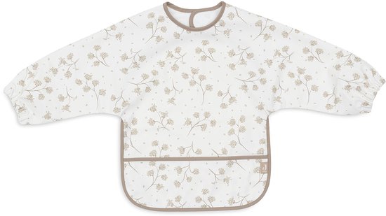 Jollein - Slab Waterproof Met Mouw - Leafy Dreams - Polyester - Polyurethaan - Slabbetjes Baby - 75 cm van Merkloos
