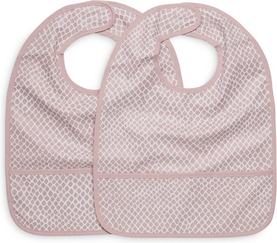Jollein Slab Waterproof Snake - Pale Pink - 2 Stuks van Jollein