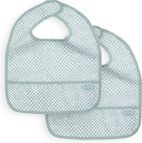 Jollein Slab Waterproof Snake - Soft Green - 2 Stuks van Jollein