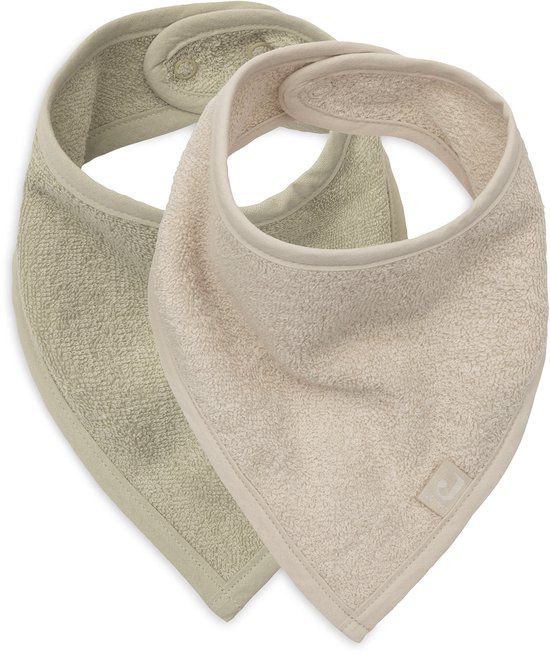 Jollein Slabbetjes Bandana - 2 Stuks - Soft Matcha/Sand