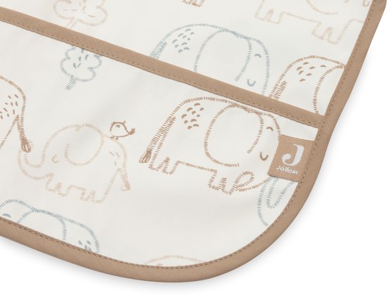Jollein Slabbetjes Waterproof Met Mouw - 1 Stuk - 75 cm - Elephant Tales van Merkloos