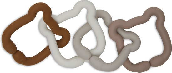 Jollein Speelgoed Ringen Siliconen 20x7x1cm Teddy Bear van Jollein