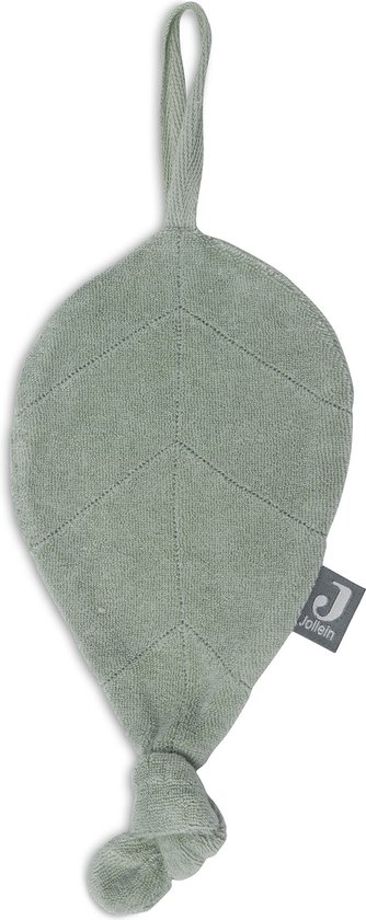Jollein - Speendoekje Badstof Leaf (Ash Green) - Speenknuffel, Speendoekje Baby, Speendoek - Polyester-katoen van Jollein