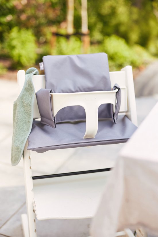 Jollein - Stoelverkleiner Meegroei (Storm Grey) - Polyester - Stoelverkleiner Voor Kinderstoel, Baby - 45x27cm