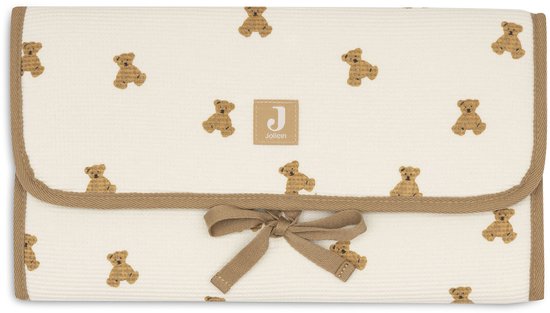 Jollein Verschoonmatjes met Opbergvakken - Mini Teddy Bear - Little Waffle van Merkloos