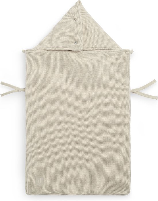 Jollein - Voetenzak voor Autostoel & Kinderwagen (Nougat) - Basic Knit - Katoen - Polyester - Footmuff Maxi Cosi, Kinderwagen of Autostoel - 42x82cm van Jollein