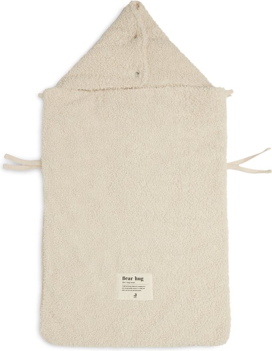 Jollein - Voetenzak voor Autstoel & Kinderwagen (Boucle - Naturel) - Polyester - Footmuff Maxi Cosi, Kinderwagen of Autostoel - 42x82cm van Jollein