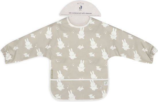 Jollein x Nijntje Slab Waterproof Met Mouw Miffy&Snuffy - Olive Green van Jollein