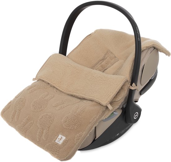 Jollein x Nijntje - Voetenzak voor Autostoel & Kinderwagen (Biscuit) - Miffy Jacquard - Katoen - Footmuff Maxi Cosi, Kinderwagen of Autostoel - 42x82cm van Jollein