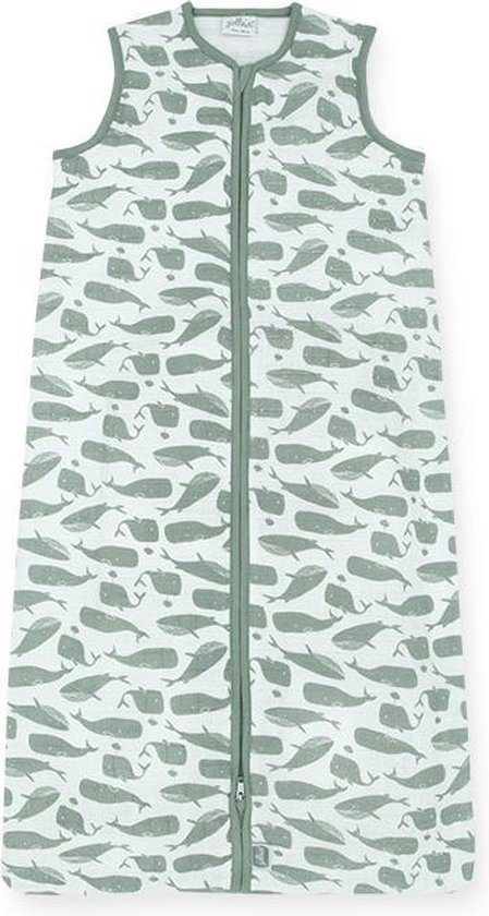 Jollein Zomerslaapzak Baby Hydrofiel 70cm Whales - Ash Green van Jollein