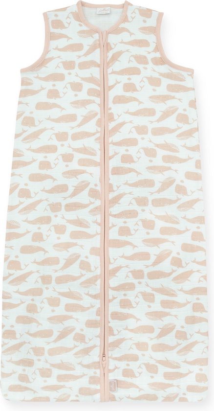 Jollein Zomerslaapzak Baby Hydrofiel 70cm Whales - Pale Pink van Jollein