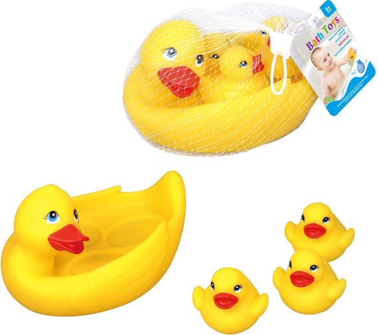 JollyToddler - Badeenden Set - 4 stuks - Bad plezier van Jollytoddler