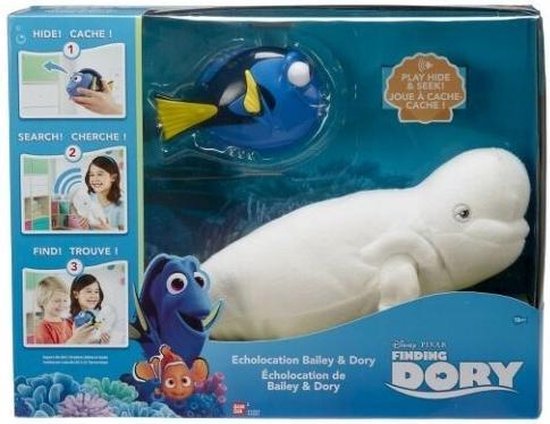 Jonotoys Speelset Echolocatie Junior Pluche Wit/blauw 2-delig van Jonotoys