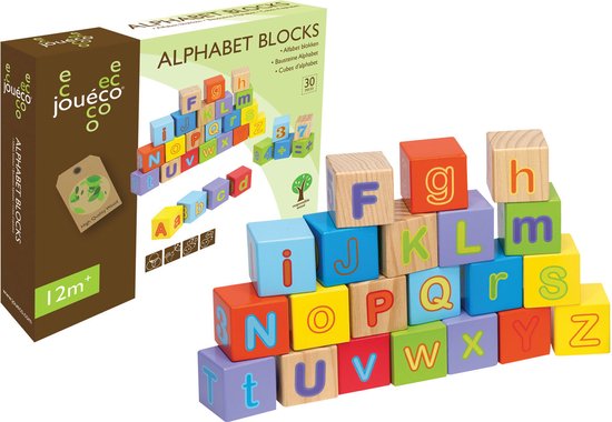 Jouéco Alfabet Blokken  30-delig van Joueco
