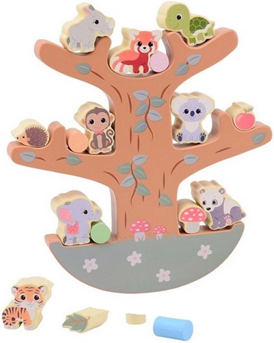 Joueco - The Wildies Family Balanceer Boom - 21x28x3cm van Joueco