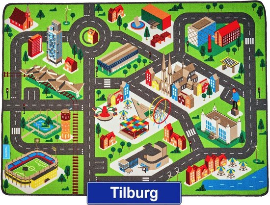 Jouw Speelkleed Tilburg - Verkeerskleed - Speeltapijt. van Merkloos