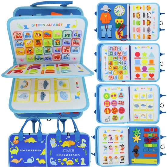 Joyage Busy Board Book Montessori Speelgoed - Sinterklaas cadeautjes Sensorisch Speelgoed 4 jaar montessori activiteitenboek 1 jaar - Educatief speelgoed 3 jaar dino kinderspeelgoed 2 jaar Peuter speelgoed jongens Meisjes Het grote speelgoedboek 2025 van Merkloos