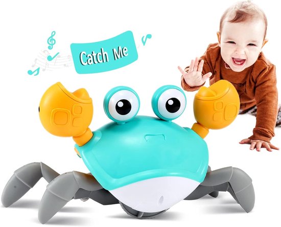 Joyage Krab Fijne Motoriek Speelgoed - Sensorisch speelgoed baby 6 maanden 0 jaar - Baby Speelgoed 1 jaar meisjes - Motoriek speelgoed Montessori speelgoed - Meisjes speelgoed 2 jaar jongens - Kinderspeelgoed Peuter speelgoed - Kleuter speelgoed van Joyage