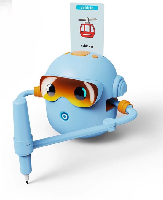 Joyage Teken robot voor kinderen - Tekenrobot Blauw - Leren Tekenen voor kinderen Montessori Speelgoed - Educatief Speelgoed meisjes 3 4 5 6 7 8 jaar - Stap voor stap tekenen kinderen - Robot Speelgoed Motoriek Speelgoed Sinterklaas cadeautjes van Merkloos