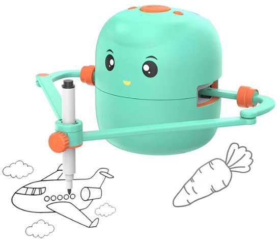 Joyage Teken robot voor kinderen - Tekenrobot groen blauw - Leren Tekenen voor kinderen Montessori Speelgoed - Educatief Speelgoed meisjes 3 4 5 6 7 8 jaar - Stap voor stap tekenen kinderen - Robot Speelgoed Motoriek Speelgoed Sinterklaas cadeautjes van Merkloos