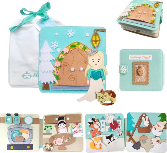 Joymaxx Montessori Busy Board Book Prinses - Activiteitenboek 3-5 jaar - Montessori Speelgoed Meisje 4 jaar - 6 jaar - Cadeau Meisjes 3 jaar Meisje Speelgoed voor Onderweg