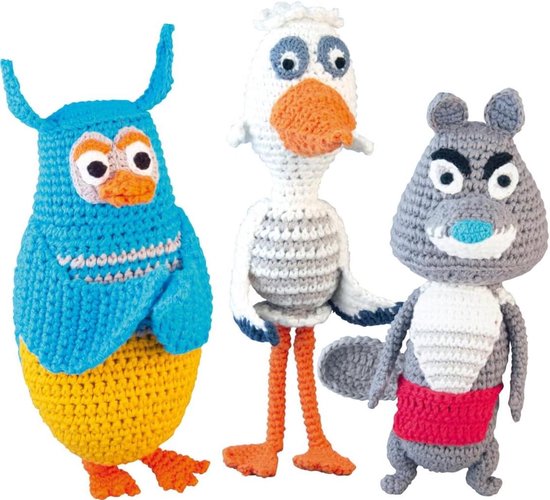 Juffrouw Ooievaar Knuffel - Gehaakte Knuffel Pluche Speelgoed - Kamer Decoratie - Handgemaakt Ontwerp - 20 cm - Wit