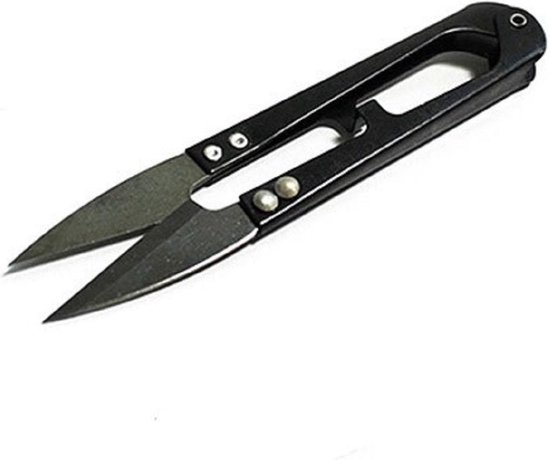 Jumada's - Compacte Bonsaischaar - Bladschaar, Trimschaar, Zwart - Mini snoeischaartje - Zwart 10 cm van Jumada's