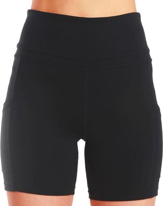 Jumada's - Korte Sport Legging - Zakken - Hardlopen - Boksen - Yoga - High Waist - Zwart - Maat M van Jumada