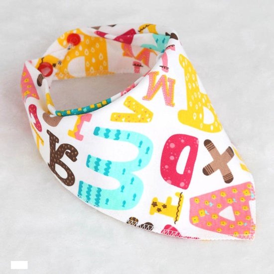 Jumada's - Slab - Slabbertje - Slabber - Bandana - Dieren - Letters - Multicolor - hip van Jumada's