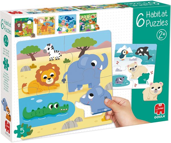 Jumbo - Goula - 6 Habitat Puzzle - Educatief Spel van Merkloos