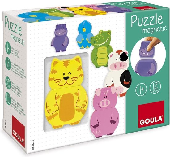 Jumbo - Goula Houten Puzzel Boerderijdieren - Magnetisch - 9 Stukjes van Jumbo