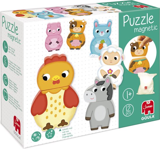 Jumbo - Goula - Magnetische Puzzelstukken - Boerderijdieren - Puzzel - Vanaf 1 jaar van Jumbo