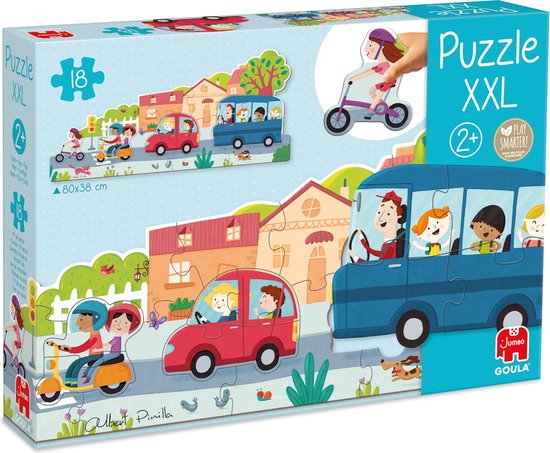 Jumbo - Goula - Puzzel XXL - Voertuigen - 18 stukjes - Vanaf 2 jaar van Jumbo