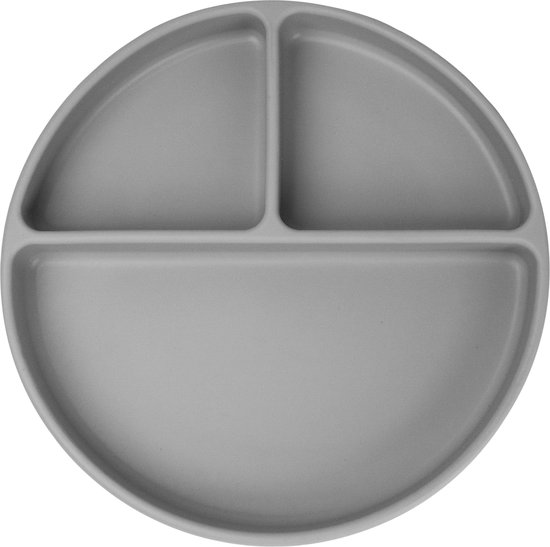 JU&MP Bord Zuignap - Baby - Kinderservies - Kinderbord - Onbreekbaar - Grijs van JU&MP
