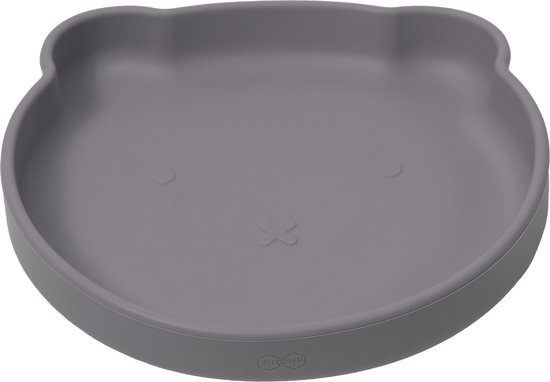 JU&MP Bord Zuignap Beer - Baby - Kinderservies - Kinderbord - Onbreekbaar - Grijs van JU&MP