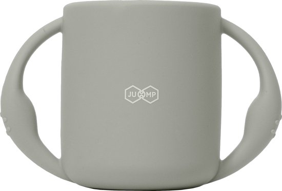 JU&MP Oefenbeker - Baby - Kinderservies - Drinkbeker Baby - Onbreekbaar - Grijs van JU&MP