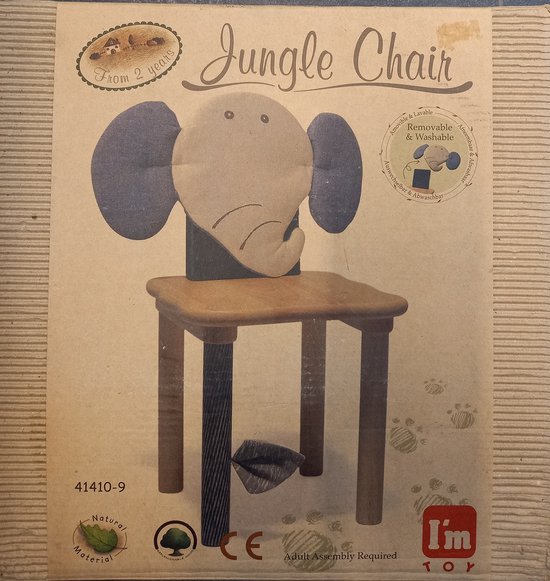 Jungle chair - Zebra stoel - I'm Toy - Natuurlijke materialen van Jung