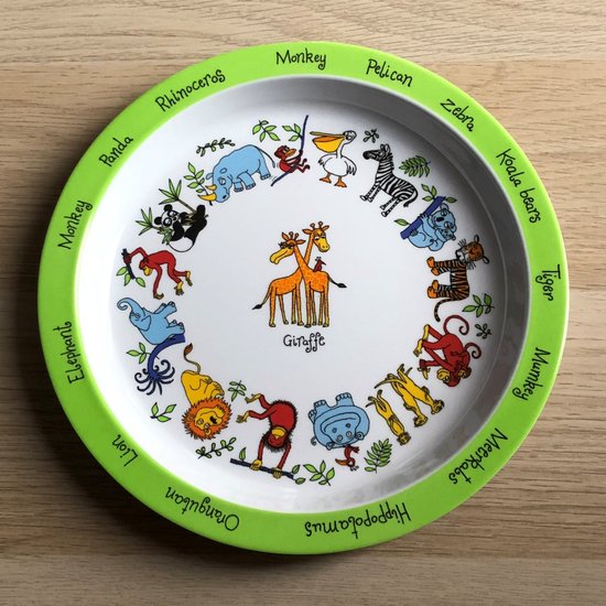 Jungle Dieren kinder melamine bord - Tyrrell Katz van Jung