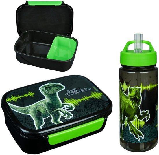 Jurassic World lunchset; lunchbox en drinkfles