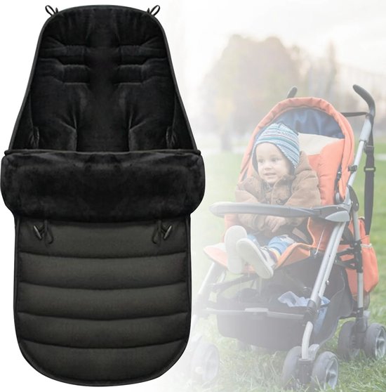 Jurrys Baby Voetenzak - Wandelwagen - Warmtezak - Camping - Outdoor - Warm - Fleece - Winddicht - Slaapzak - 90cm x 24cm x 12cm van Merkloos