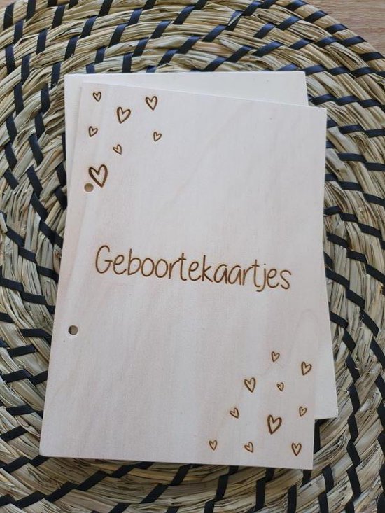 Kaartenbundel voor geboortekaartjes - Hartjes - Bundel voor kaartjes - Geboortekaartjesbundel - Alle kaarten overrzichtelijk opbergen - map van Meyco