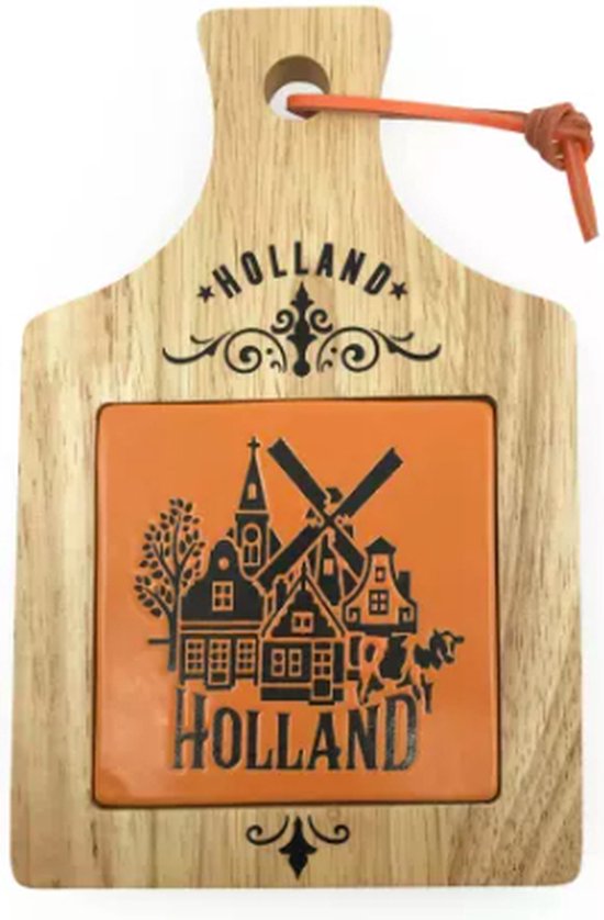 Kaasplank keramiek Holland oranje van Bordallo Pinheiro