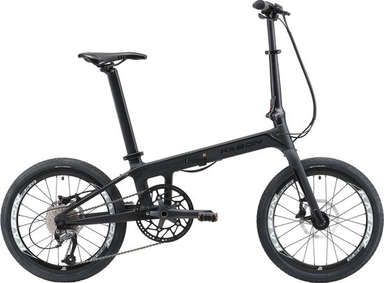 KABON - vouwfiets - Stadsplooifiets - Carbon - Shimano Altus 9S - 20 inch - Zwart van Merkloos