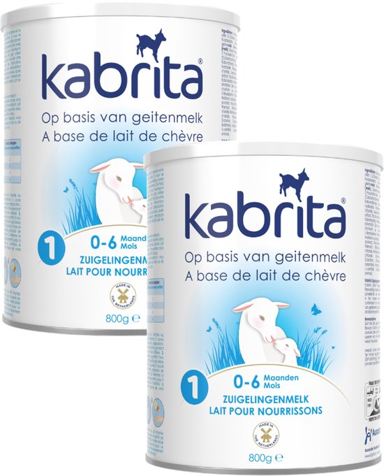 Kabrita 1 Zuigelingenmelk Multipack - Geitenmelk Flesvoeding vanaf 0 tot 6 maanden - 2x800g van Merkloos