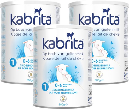 Kabrita 1 Zuigelingenmelk Multipack - Geitenmelk Flesvoeding vanaf 0 tot 6 maanden - 3x800g