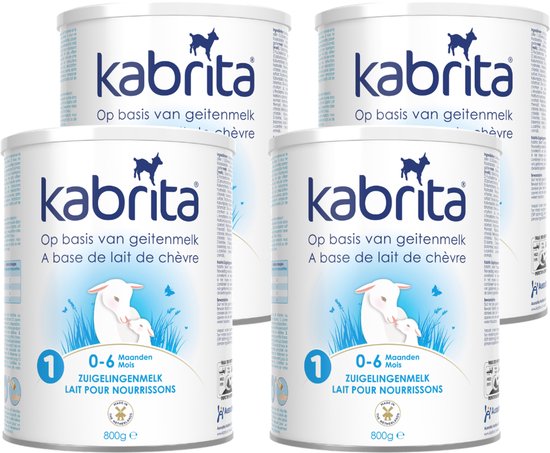 Kabrita 1 Zuigelingenmelk Multipack - Geitenmelk Flesvoeding vanaf 0 tot 6 maanden - 4x800g van Merkloos