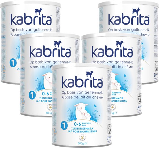 Kabrita 1 Zuigelingenmelk Multipack - Geitenmelk Flesvoeding vanaf 0 tot 6 maanden - 5x800g