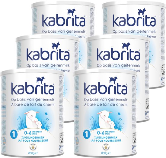 Kabrita 1 Zuigelingenmelk Multipack - Geitenmelk Flesvoeding vanaf 0 tot 6 maanden - 6x800g