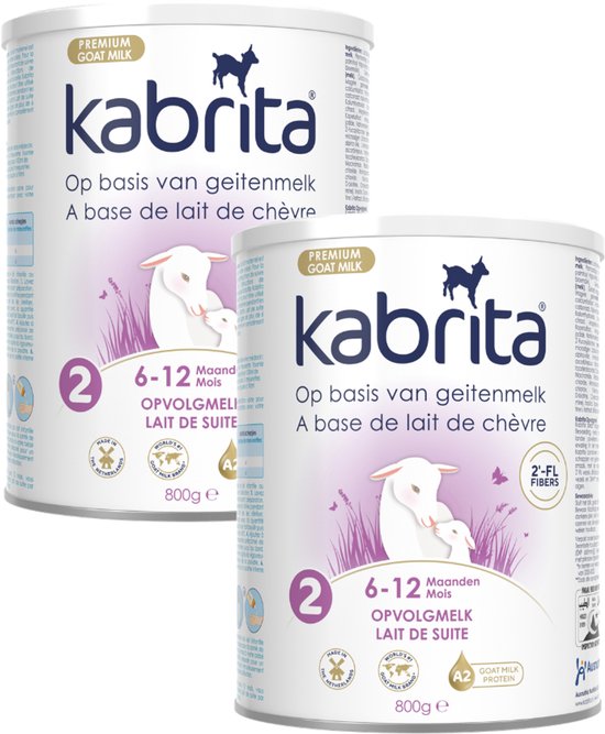 Kabrita 2 Opvolgmelk Multipack - Geitenmelk Flesvoeding vanaf 6 maanden - 2x800g van Merkloos