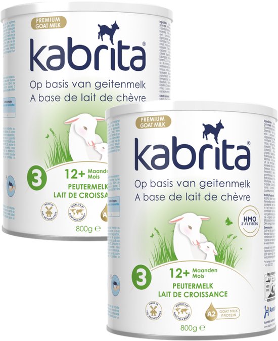 Kabrita 3 Peutermelk Multipack - Geitenmelk Flesvoeding vanaf 12 maanden - 2x800g van Merkloos